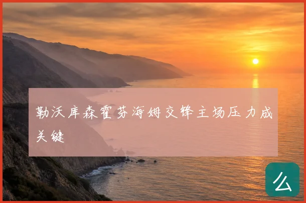 勒沃库森霍芬海姆交锋主场压力成关键